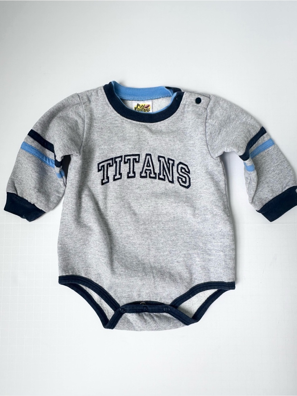 Titans Grey & Navy Baby One-Piece Bodysuit Tennessee Titans Size 12 Months